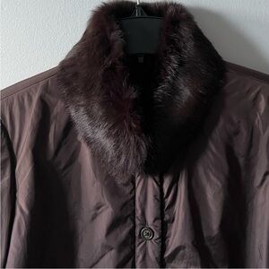 Brown faux fur winter coat
